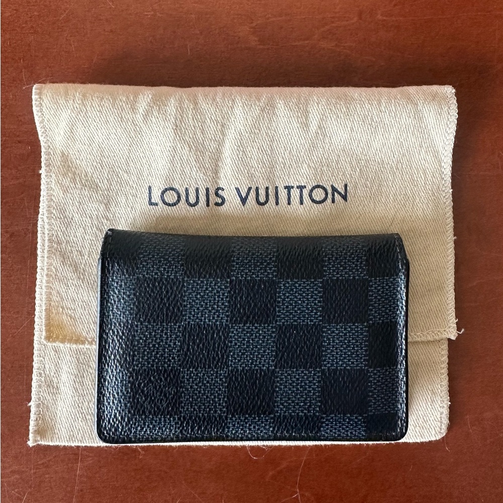 Louis Vuitton Damier Cobalt card holder, navy blue